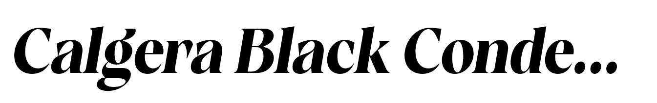 Calgera Black Condensed Oblique